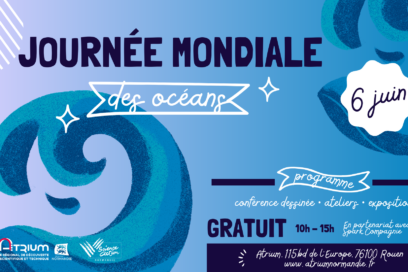 Bannière pour la journée mondiale des océans 2025 à l'Atrium - Agrandir l'image, fenêtre modale