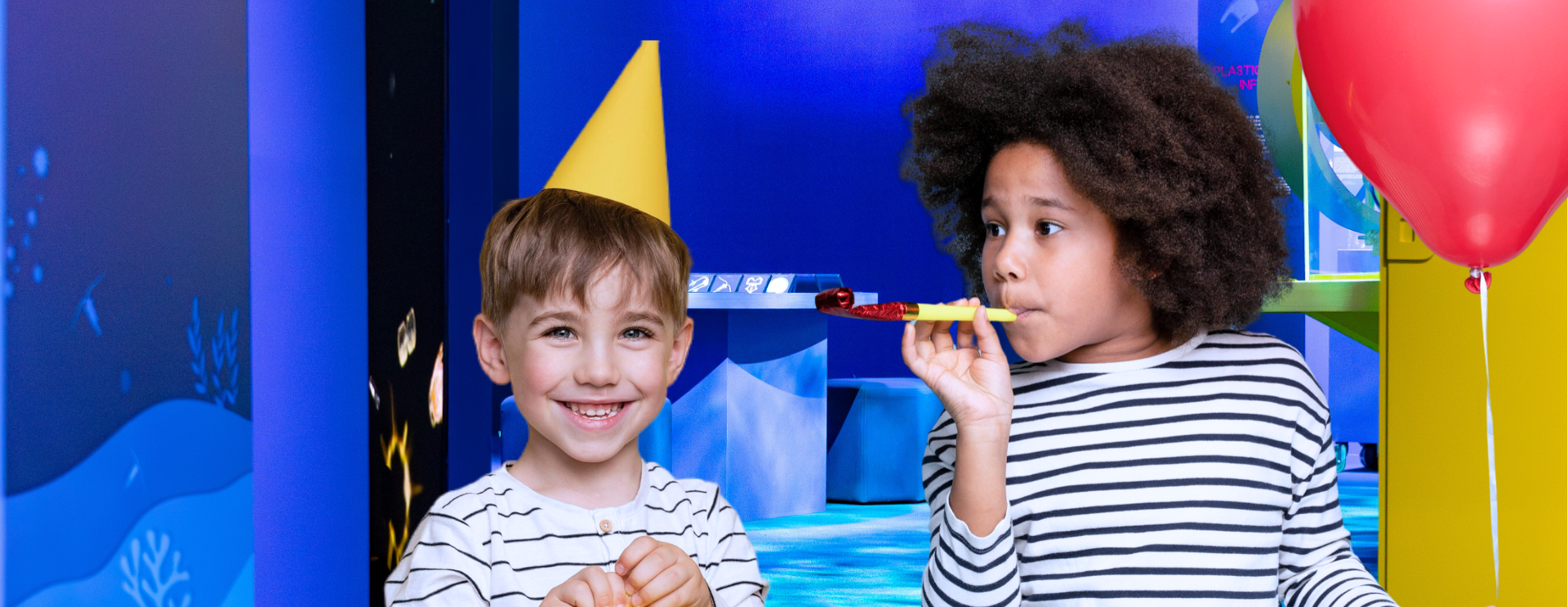 Photo d'enfants fêtant leur anniversaire à l'Atrium de Rouen