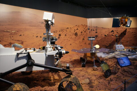 Photo de l'exposition "Voyage vers Mars" à l'Atrium