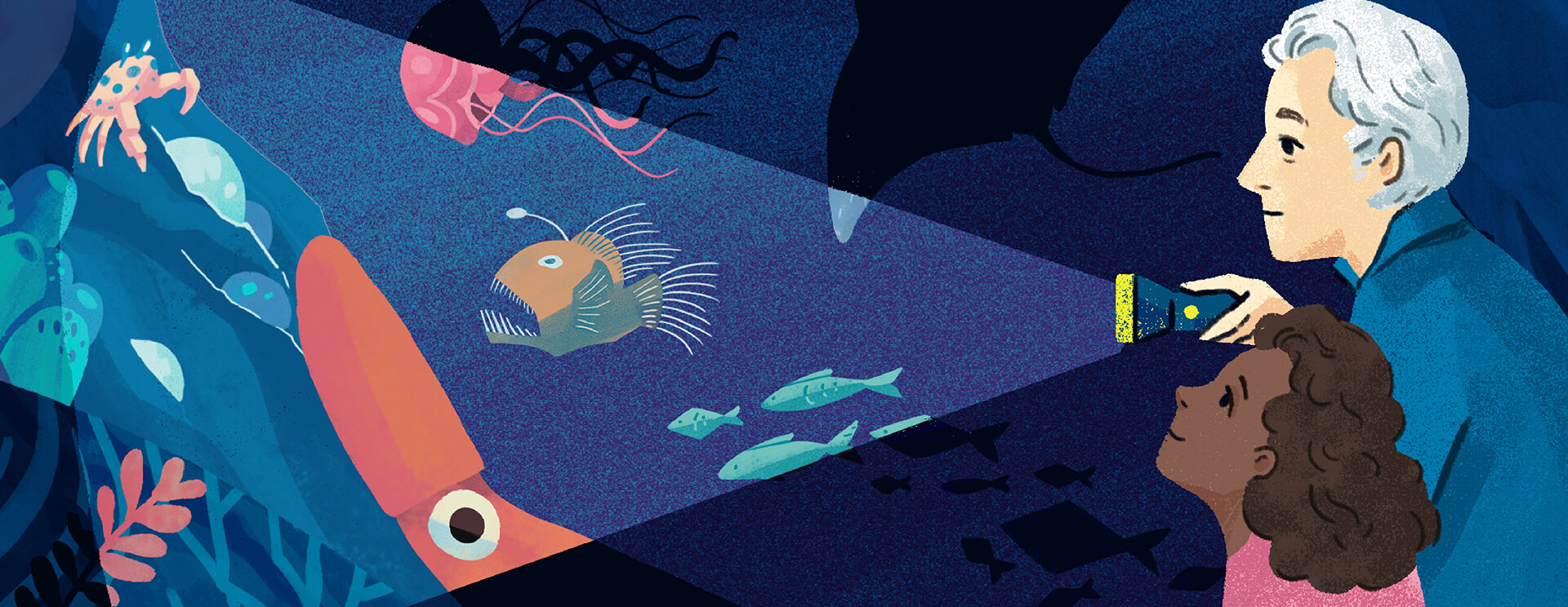 Visuel pour l'escape game de l'exposition Océan à l'Atrium