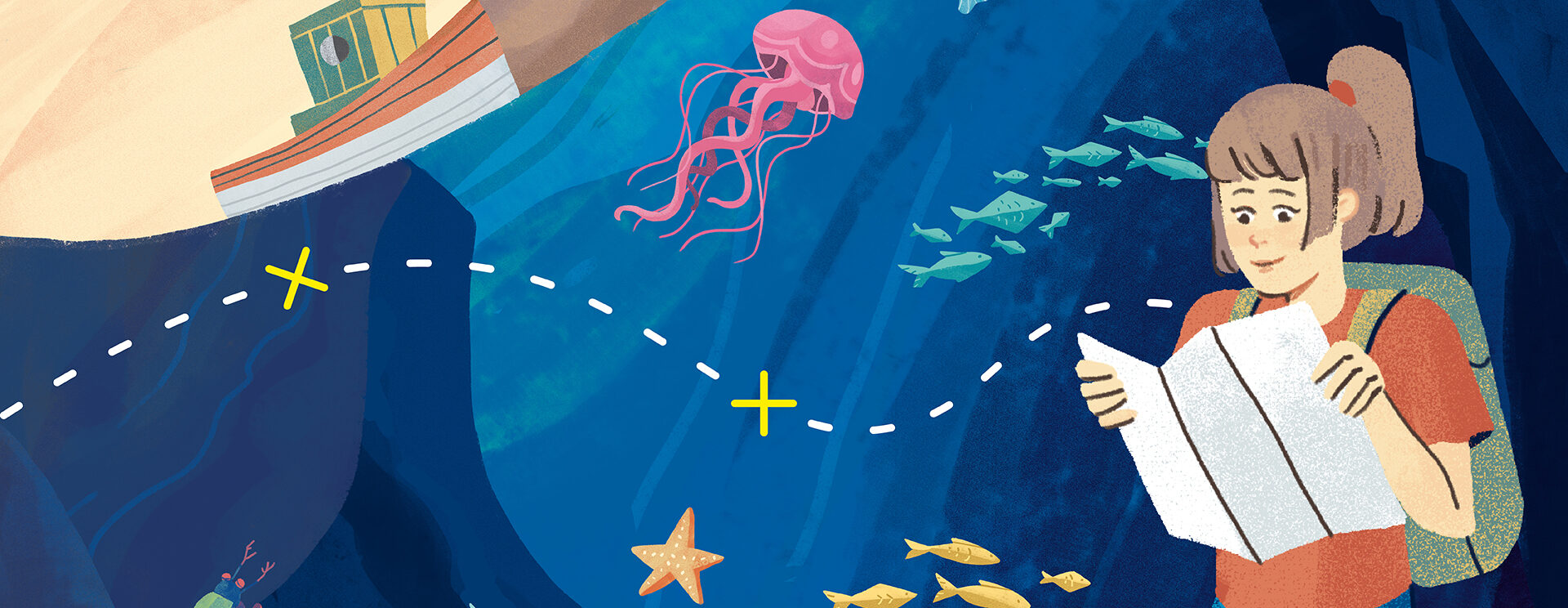 Visuel pour le parcours guidé de l'exposition Océan à l'Atrium